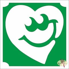 5x5 cm-es Csillámtetoválás sablon - Szív 440