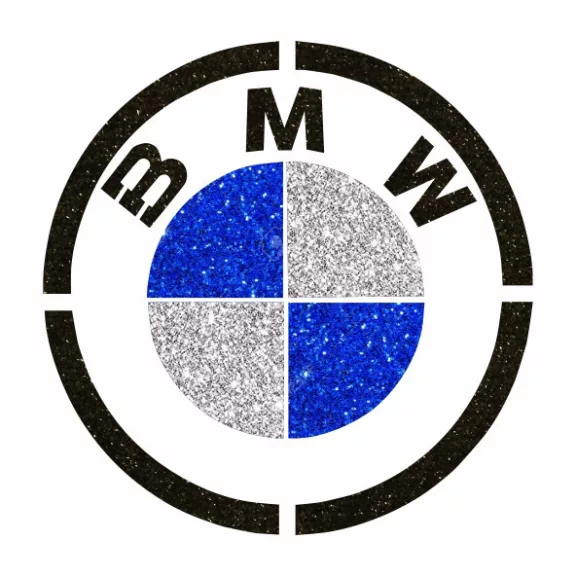 5x5 cm-es Csillámtetoválás sablon - BMW 441
