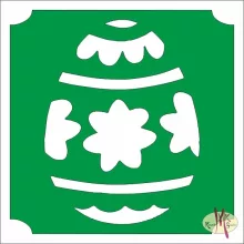 5x5 cm-es Csillámtetoválás sablon - Húsvéti tojás 446