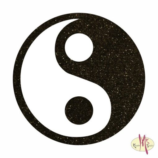 5x5 cm-es Csillámtetoválás sablon - Yin Yang 449