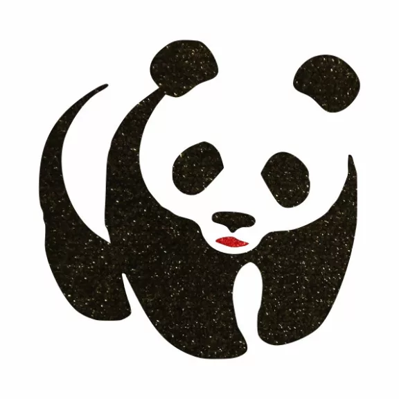 5x5 cm-es Csillámtetoválás sablon - Panda 450