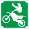 5x5 cm-es Csillámtetoválás sablon - Cross motoros 454