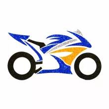  5x5 cm-es Csillámtetoválás sablon - Speed motor 455