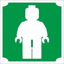 5x5 cm-es Csillám tetoválás sablon - Lego ember 457