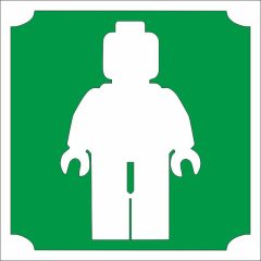 5x5 cm-es Csillám tetoválás sablon - Lego ember 457