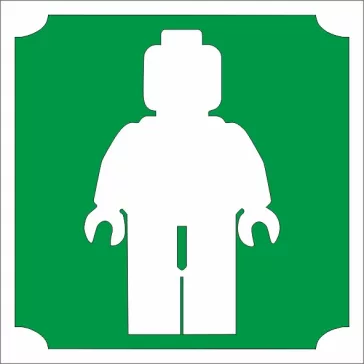 5x5 cm-es Csillám tetoválás sablon - Lego ember 457