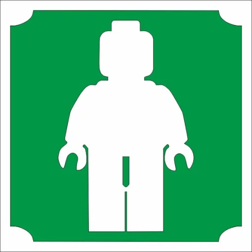 5x5 cm-es Csillám tetoválás sablon - Lego ember 457