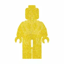 5x5 cm-es Csillám tetoválás sablon - Lego ember 457