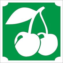 5x5 cm-es cseresznye mintás csillámtetoválás sablon