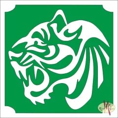 5x5 cm-es Csillám tetoválás sablon - Tigris 459