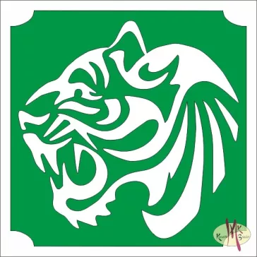 5x5 cm-es Csillám tetoválás sablon - Tigris 459