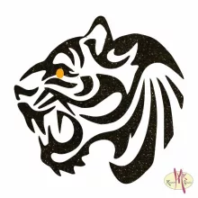 5x5 cm-es Csillám tetoválás sablon - Tigris 459