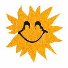 5x5 cm-es Csillám tetoválás sablon - Nap 460