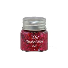 TAG Chunky Glitter Gel Plum - Szilva 20gr