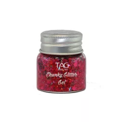 TAG Chunky Glitter Gel Plum - Szilva 20gr
