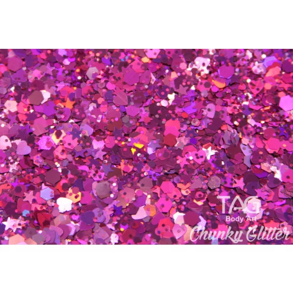 TAG Chunky Glitter Gel Plum - Szilva 20gr