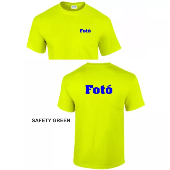 Press, Sajtó, Fotó, Photo Póló Safety Green