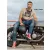 Kereknyakú póló, Motocross mintás, fekete, motoros póló, egyedi nyomtatás,