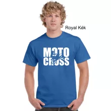 Kereknyakú póló, Motocross mintás, fekete, motoros póló, egyedi nyomtatás,