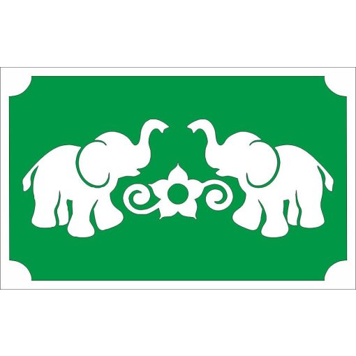 Csillámtetoválás sablon 8x5 cm - Elefántok 138