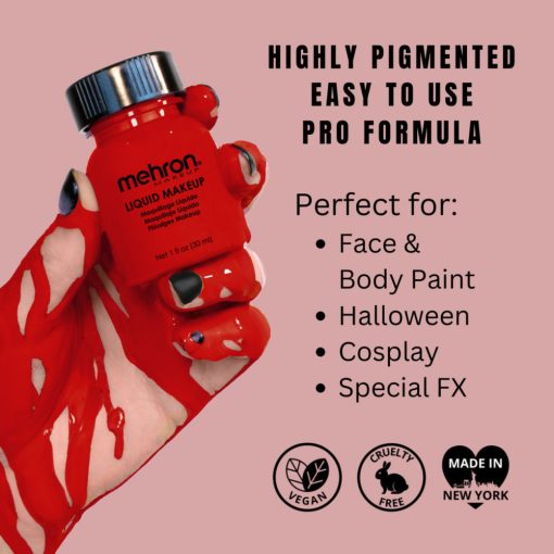 Mehron Folyékony Piros - Liquid Red (30 ml)