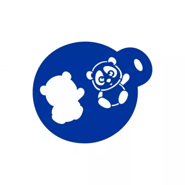 Arcfestés sablon, stencil - Panda maci