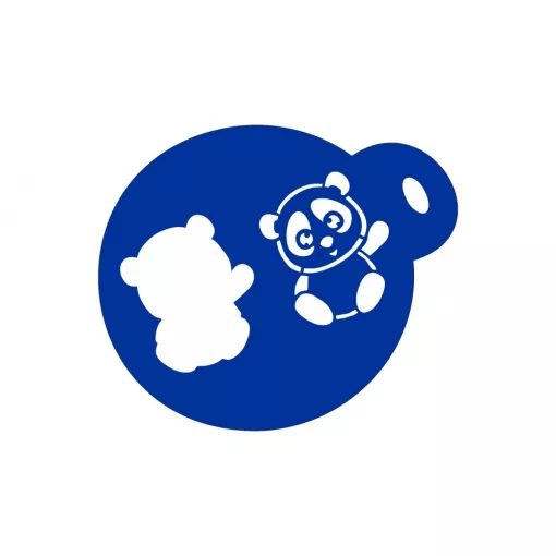 Arcfestés sablon, stencil - Panda maci
