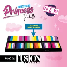 Fusion csíkos arcfesték paletta – Leanne's Princess - szirompaletta