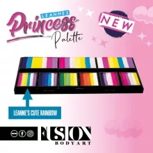 Fusion csíkos arcfesték paletta – Leanne's Princess - szirompaletta