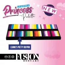 Fusion csíkos arcfesték paletta – Leanne's Princess - szirompaletta