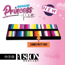 Fusion csíkos arcfesték paletta – Leanne's Princess - szirompaletta