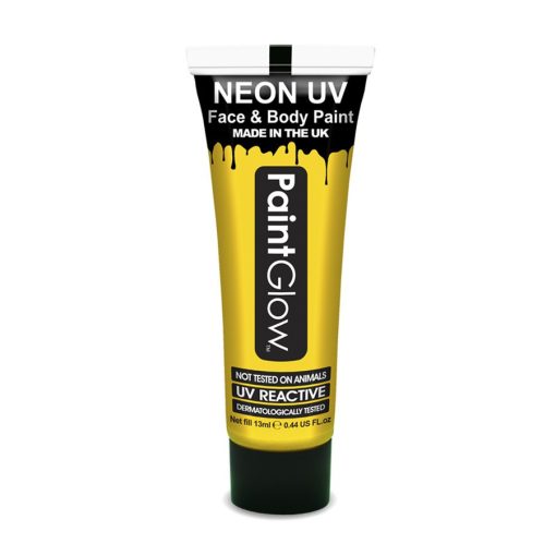 Paintglow Uv - Neon arc és testfesték sárga 10ml