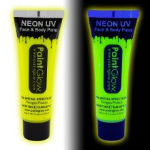 Paintglow Uv - Neon arc és testfesték sárga 10ml