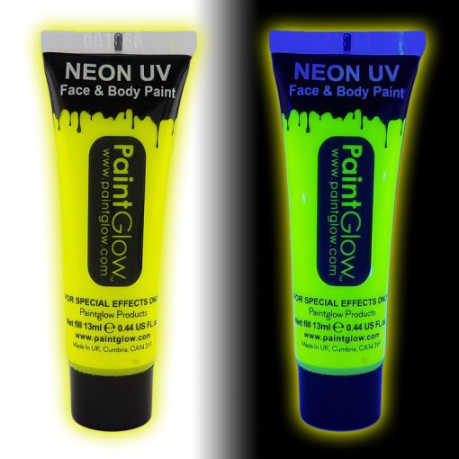 Paintglow Uv - Neon arc és testfesték sárga 10ml