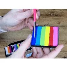 Leanne's Rainbow kerek arcfestőecset 3-as