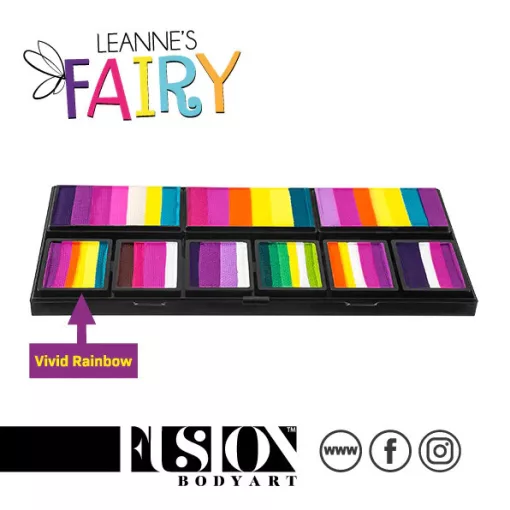 Fusion csíkos arcfesték paletta – Leanne's Fairy - szirompaletta