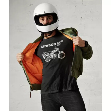 Simson S51 motoros póló – Egyedi retro stílus a legendás motor szerelmeseinek