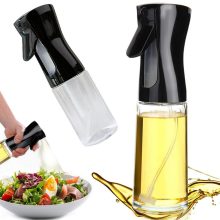 200 ml-es üveg olajszóró és ecet permetező fekete-fehér kivitelben