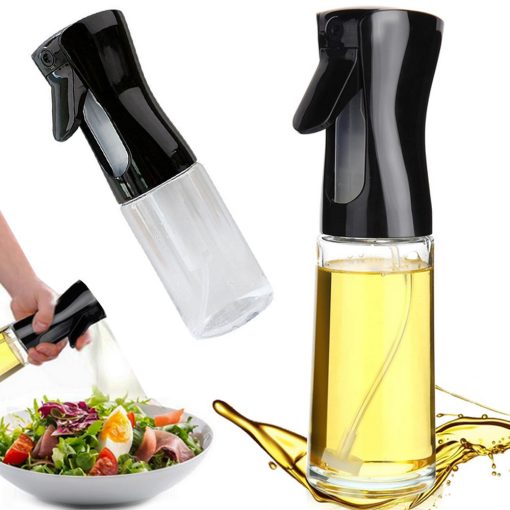 200 ml-es üveg olajszóró és ecet permetező fekete-fehér kivitelben