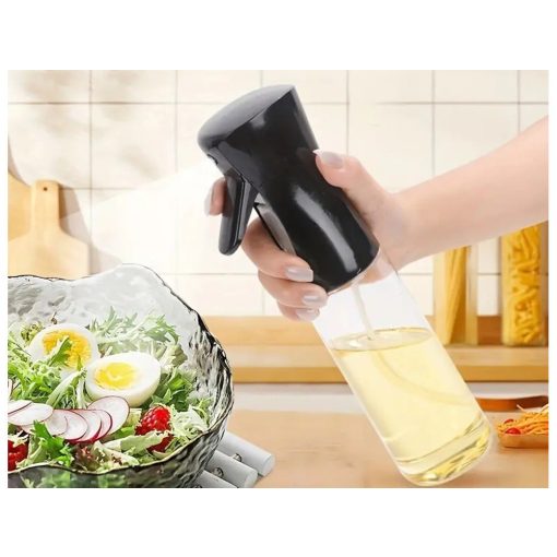 200 ml-es üveg olajszóró és ecet permetező fekete-fehér kivitelben