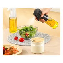 200 ml-es üveg olajszóró és ecet permetező fekete-fehér kivitelben