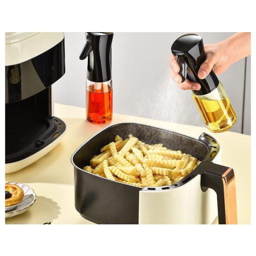 200 ml-es üveg olajszóró és ecet permetező fekete-fehér kivitelben