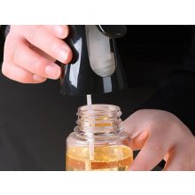 200 ml-es üveg olajszóró és ecet permetező fekete-fehér kivitelben