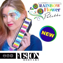 Fusion csíkos arcfesték paletta – Leanne's Rainbow Flower