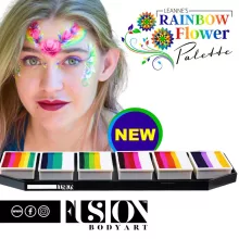 Fusion csíkos arcfesték paletta – Leanne's Rainbow Flower