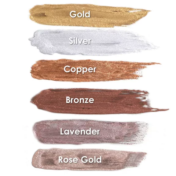 Mehron Metallic Powder Silver + - Mixing Liquid 