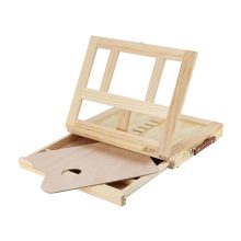 Asztali Festőállvány / Íróasztali Rajztábla Fiókos Fa Bőrönddel