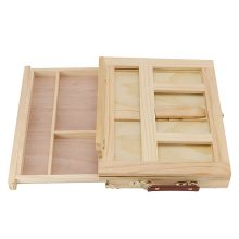 Asztali Festőállvány / Íróasztali Rajztábla Fiókos Fa Bőrönddel