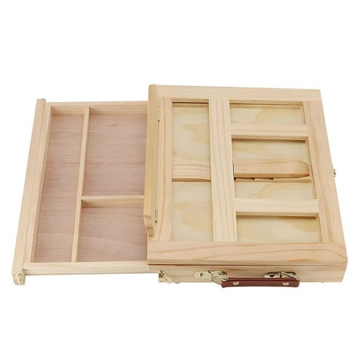 Asztali Festőállvány / Íróasztali Rajztábla Fiókos Fa Bőrönddel