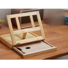 Asztali Festőállvány / Íróasztali Rajztábla Fiókos Fa Bőrönddel